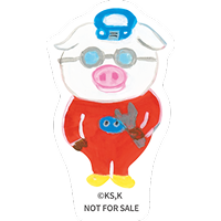 パンどろぼうキャラクターのステッカー