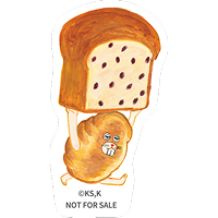 パンどろぼうキャラクターのステッカー